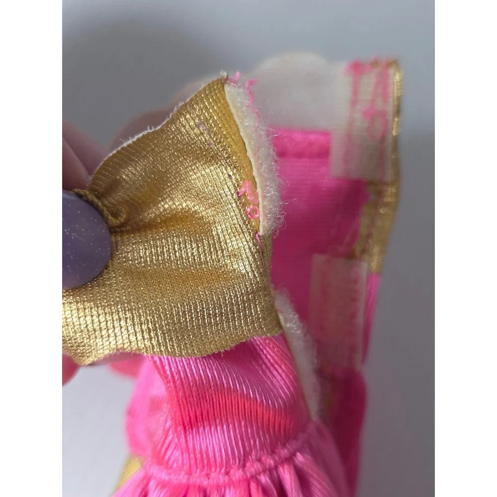 Barbie Pink Gold Party Dress Mattel Vintage Genie Tag‎ Outfit
